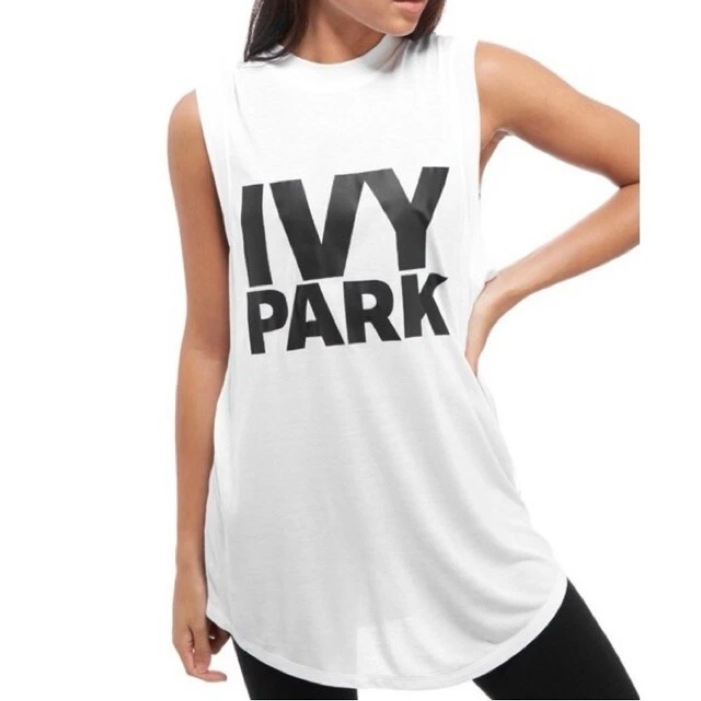 NEW IVY PARK White Drop Armhole Logo Tank